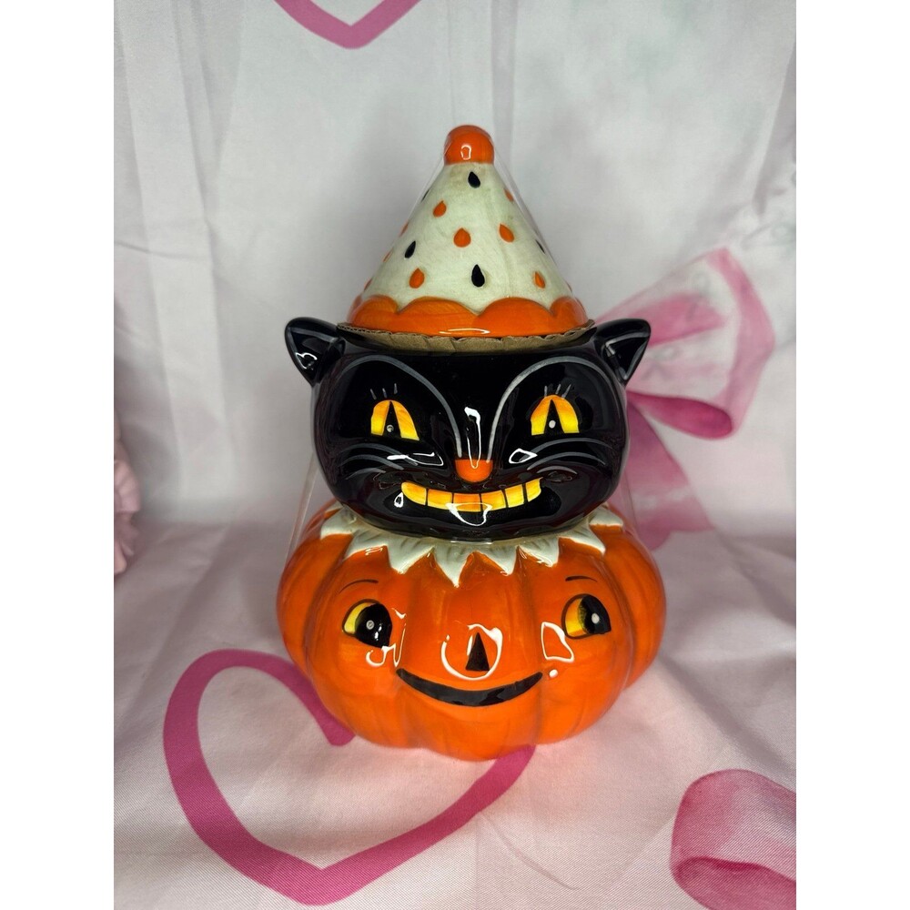 Johanna Parker Halloween Pumpkin Cat Canister 2026